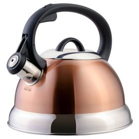 Mr. Coffee Flintshire 1.75 Quart Whistling Stovetop Tea Kettle in Copper