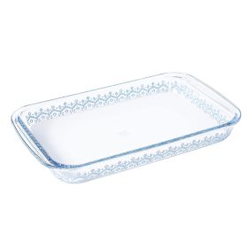 Spice By Tia Mowry 3.1 Quart Spicy Cloves Glass Rectangular Baker