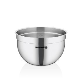 Korkmaz Gastro Proline 3.2 Quart Stainless Steel Mixing Bowl in Silver