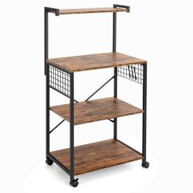 4-Tier Kitchen Baker's Rack on Wheels